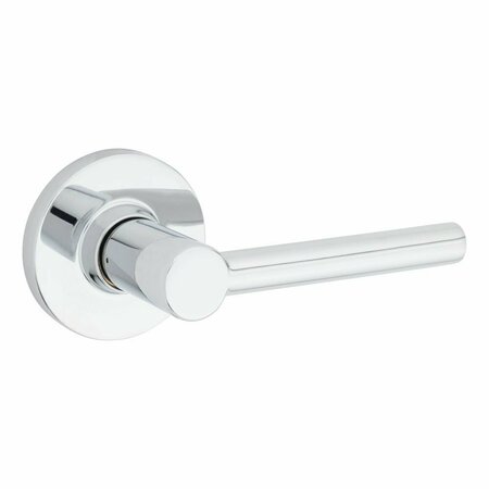 SAFELOCK Reminy Lever Round Rose Passage Lock with RCAL Latch and RCS Strike Bright Chrome Finish SL1000RELRDT-26